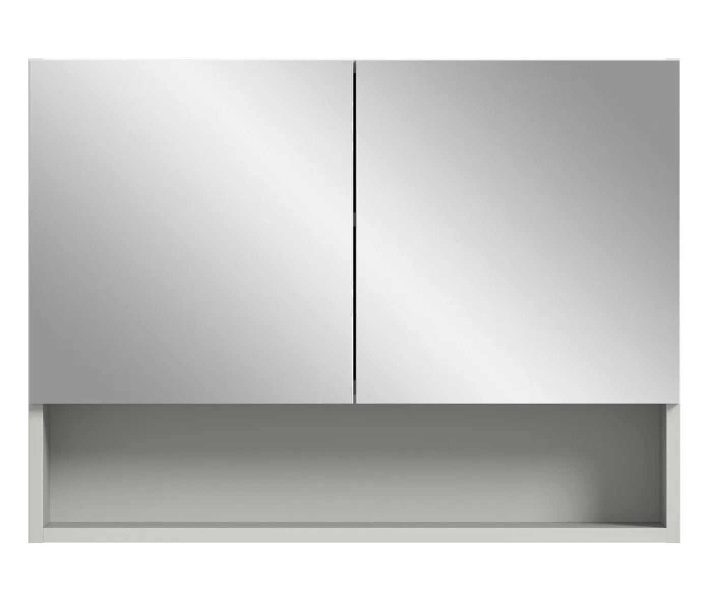 Spiegelschrank Copa | hellgrau | mit Beleuchtung 74x55x17 cm