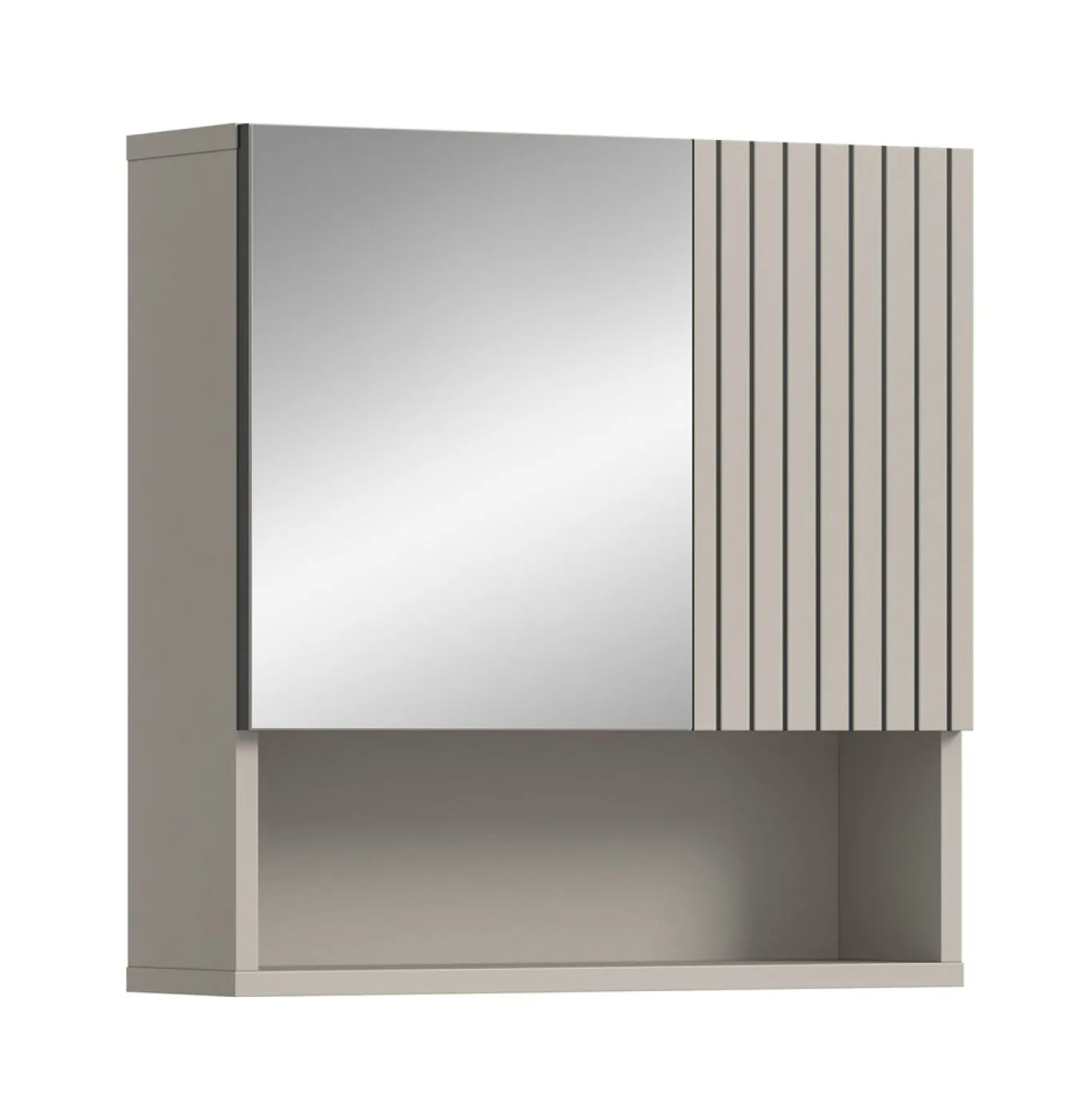 Spiegelschrank Mone | mit offenem Fach | Kaschmir