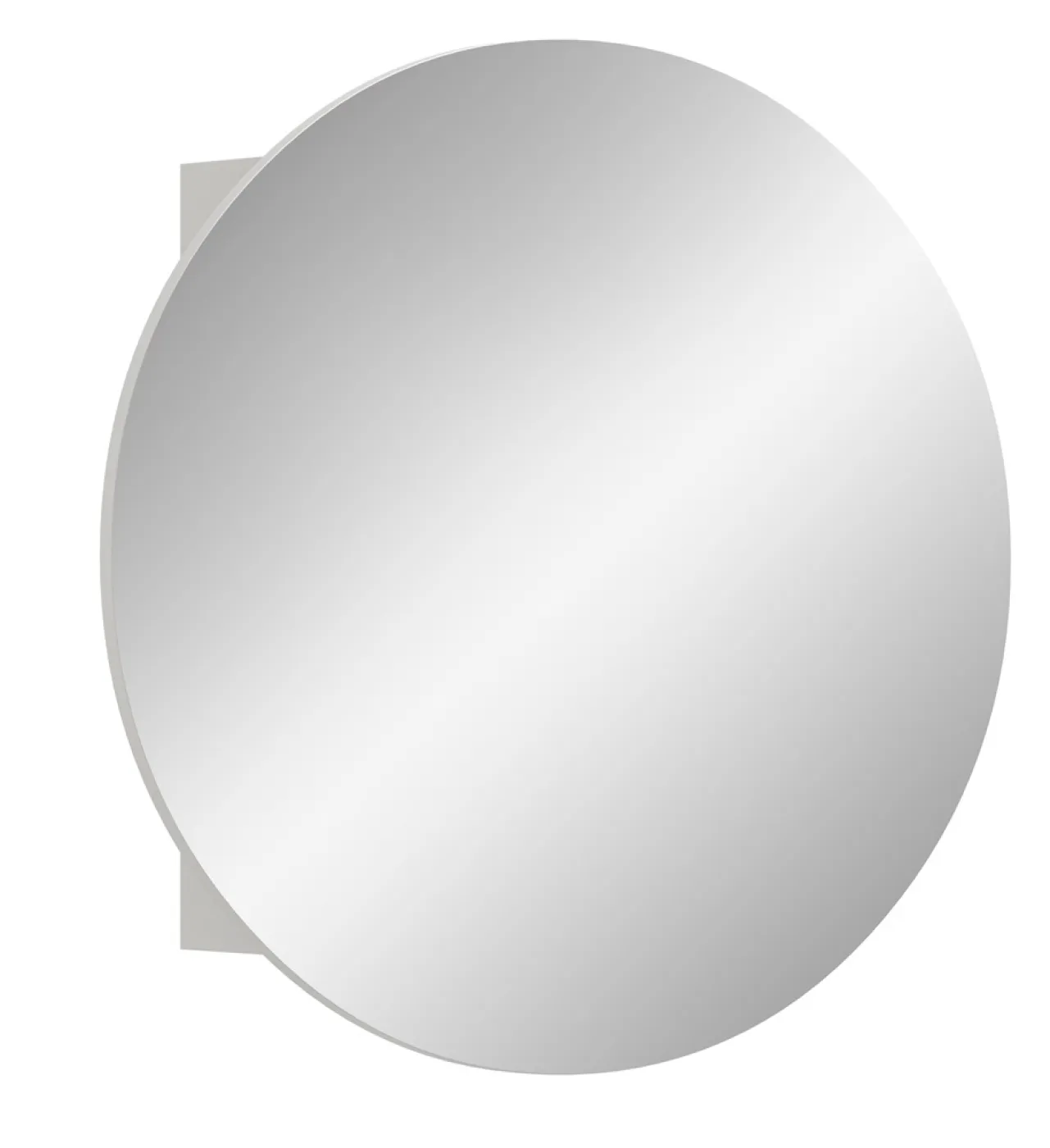 Spiegelschrank rund Riff | weiß | ohne Beleuchtung