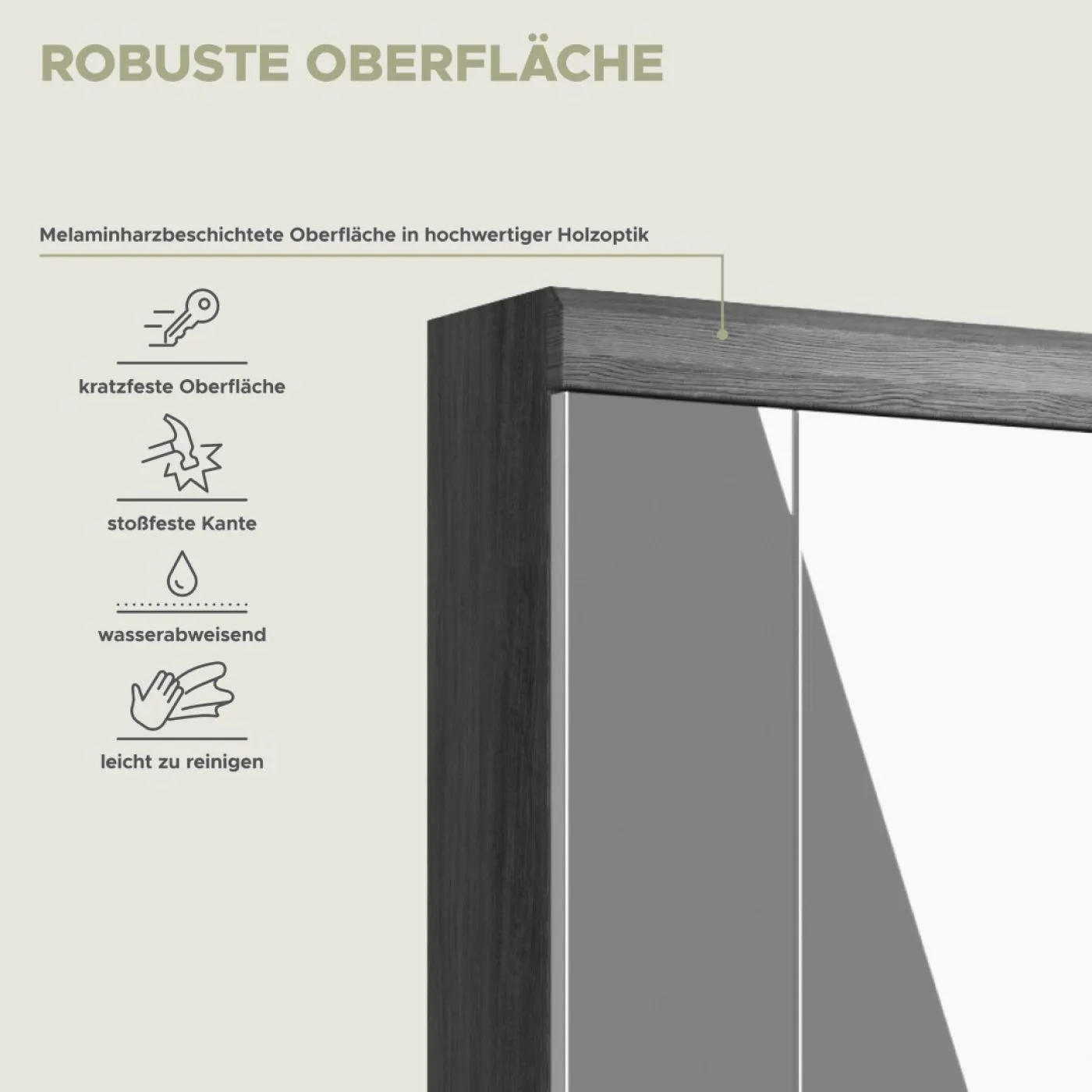 Spiegelschrank Scout | rauchsilber