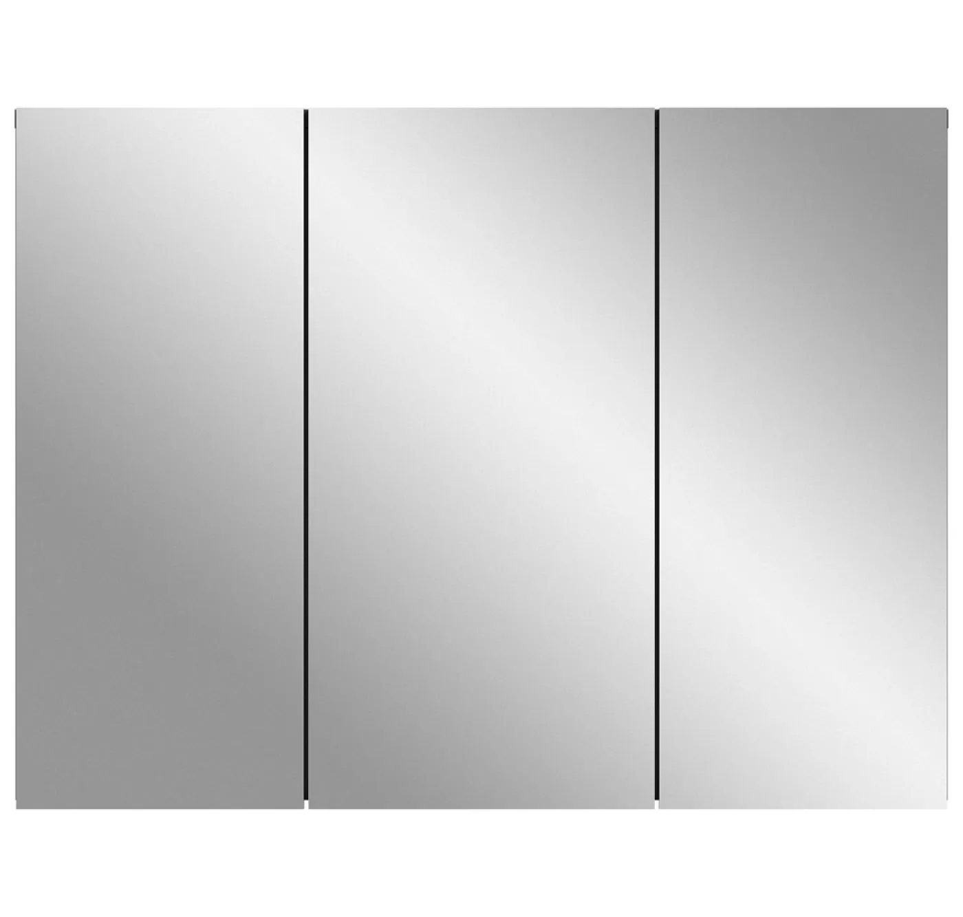 Spiegelschrank Soft | grau | mit Beleuchtung 80 x 60 x 15 cm