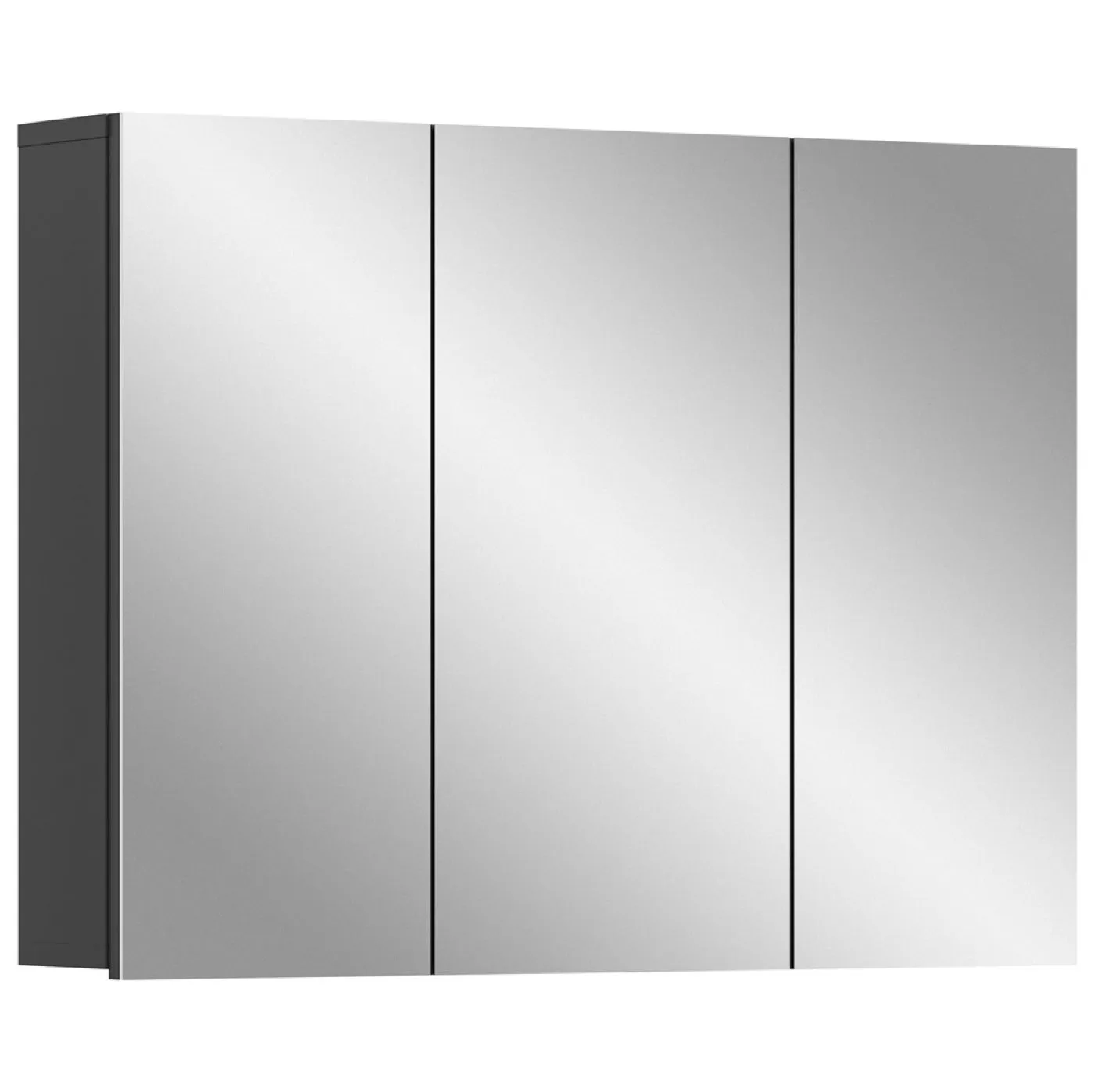 Spiegelschrank Soft | grau | ohne Beleuchtung 80 x 60 x 15 cm
