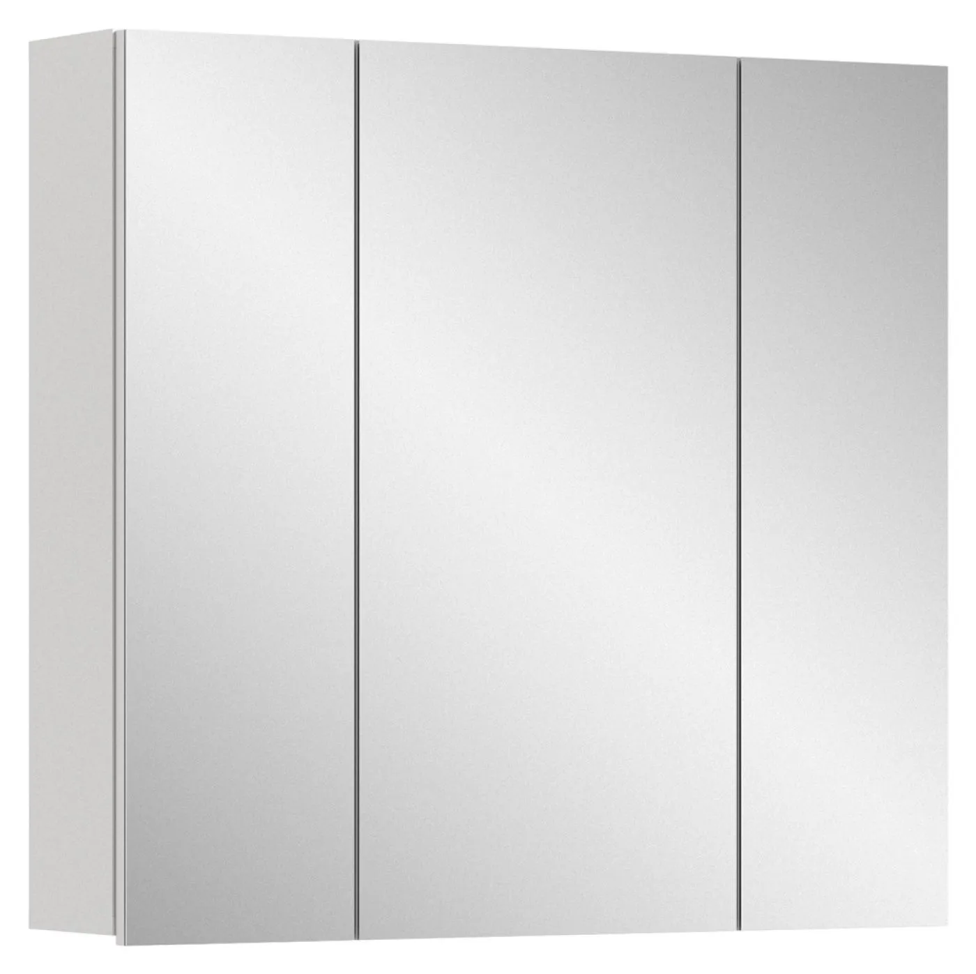 Spiegelschrank Vira, Spiegelschrank mit 3 Türen und LED-Beleuchtung oben – Ansicht 3