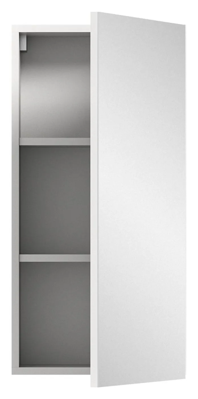 Spiegelschrank Vira, Maßzeichnung mit Draufsicht, Türe und Montagebügel – Ansicht 3