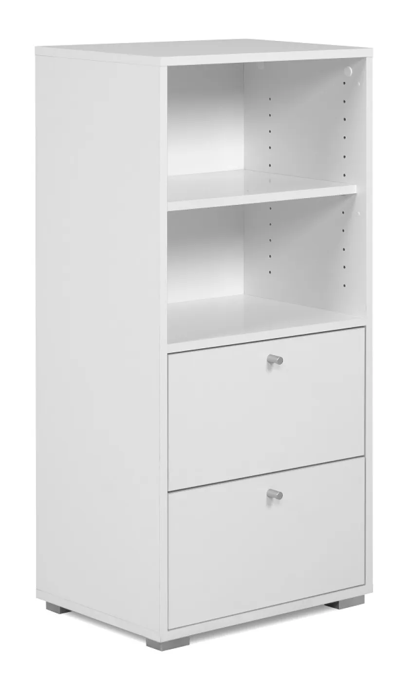 Standregal Fyn | mit Schubkästen | weiß