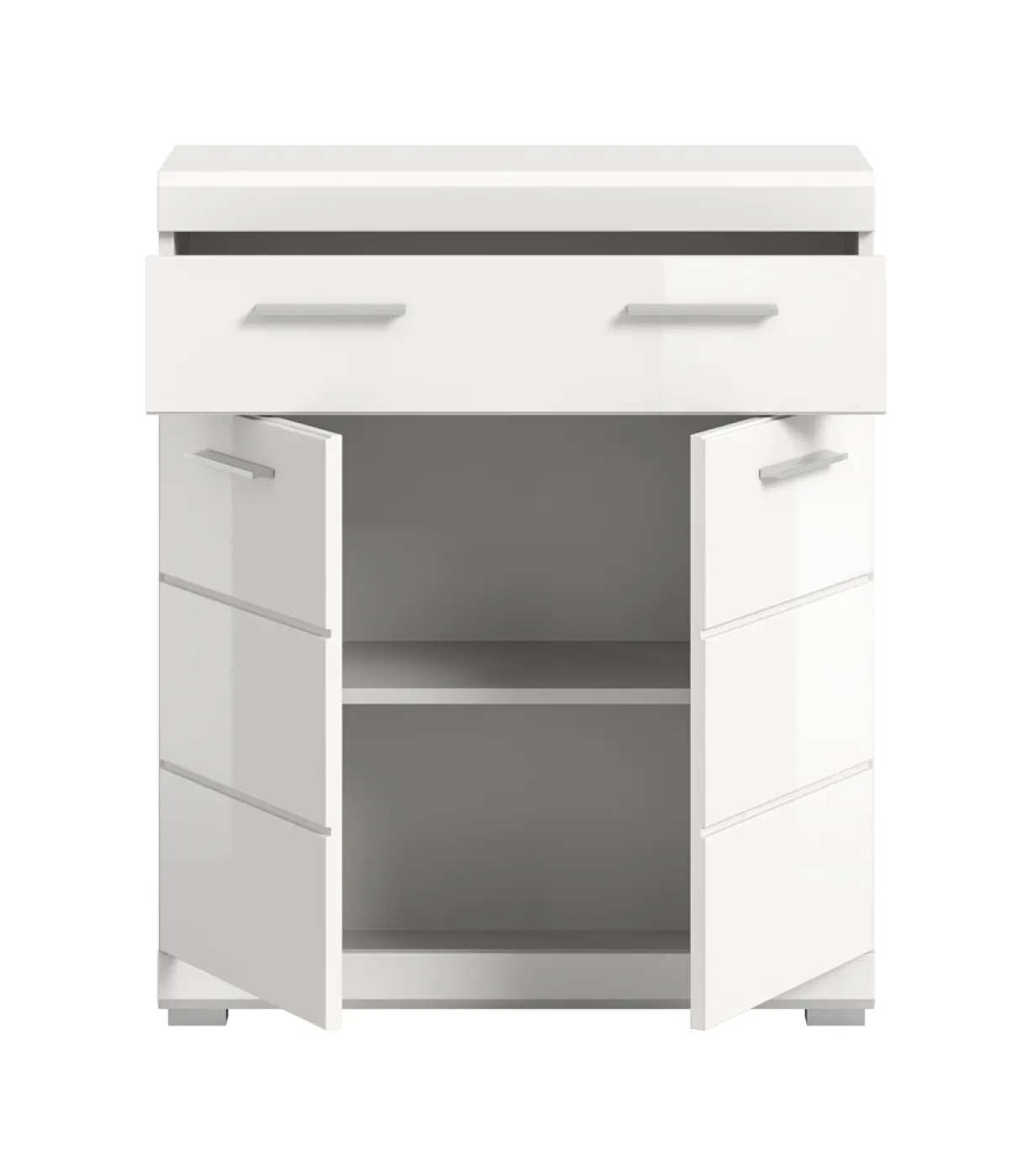 Standschrank breit Scout | weiß Hochglanz / weiß