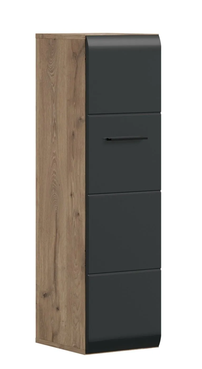 Standschrank Hängeschrank Ice | Nox Oak / schwarz matt