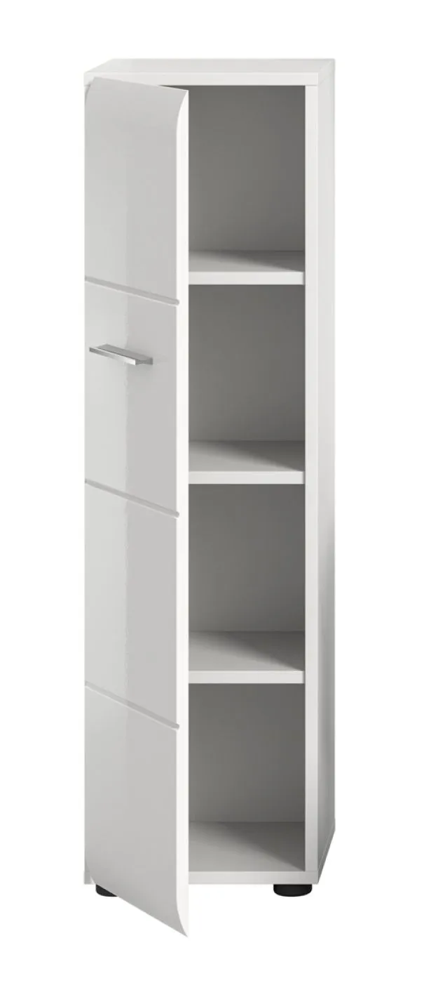 Standschrank Hängeschrank Ice | weiß / weiß Hochglanz