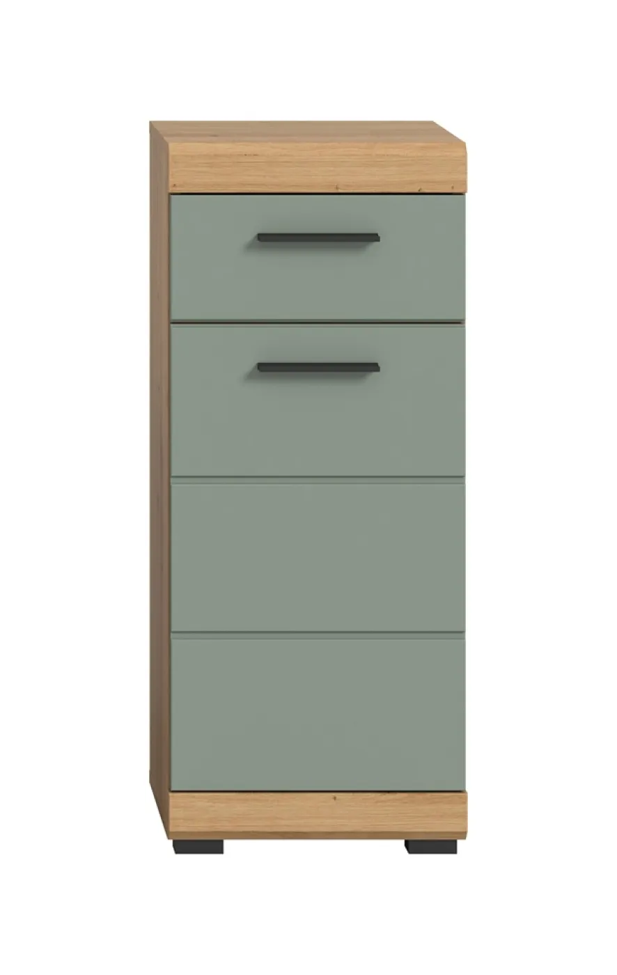 Standschrank Scout | mit Schubkasten | Salbei / Artisan Eiche