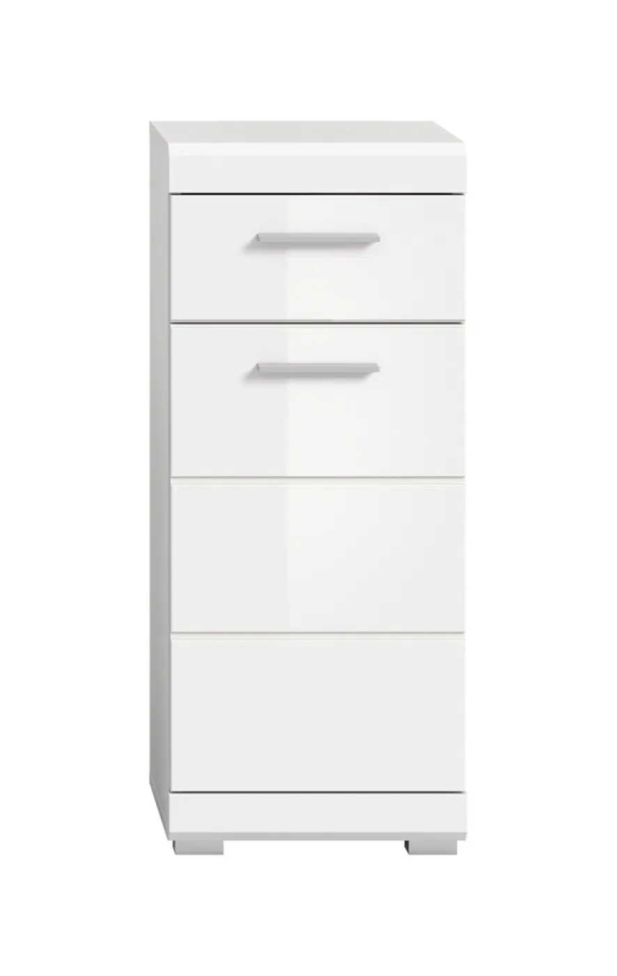 Standschrank Scout | weiß Hochglanz / weiß