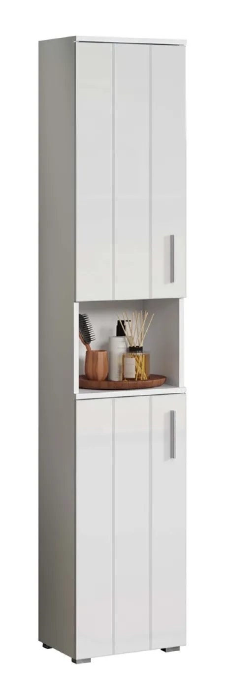 Standschrank Wons | weiß Hochglanz