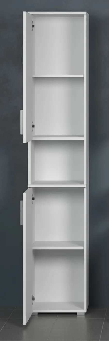 Standschrank Wons | weiß Hochglanz