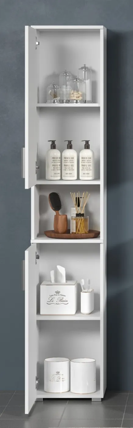 Standschrank Wons | weiß Hochglanz