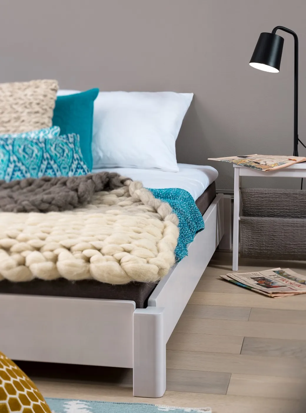 Stapelbett Freesia | 2er Set | Buche massiv | weiß lackiert | 90x200