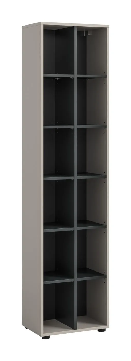Stauraumregal Schrank Noida | Kaschmir / schwarz