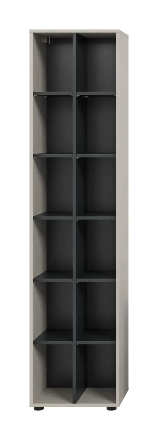 Stauraumregal Schrank Noida | Kaschmir / schwarz