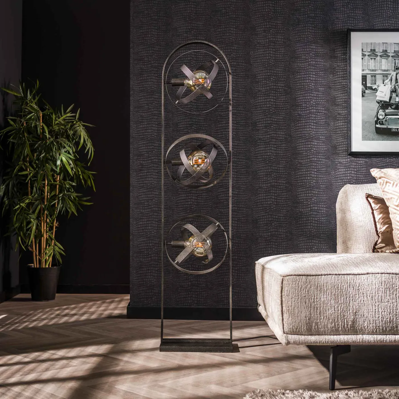 Stehlampe Mira 3 Leuchten | Metall