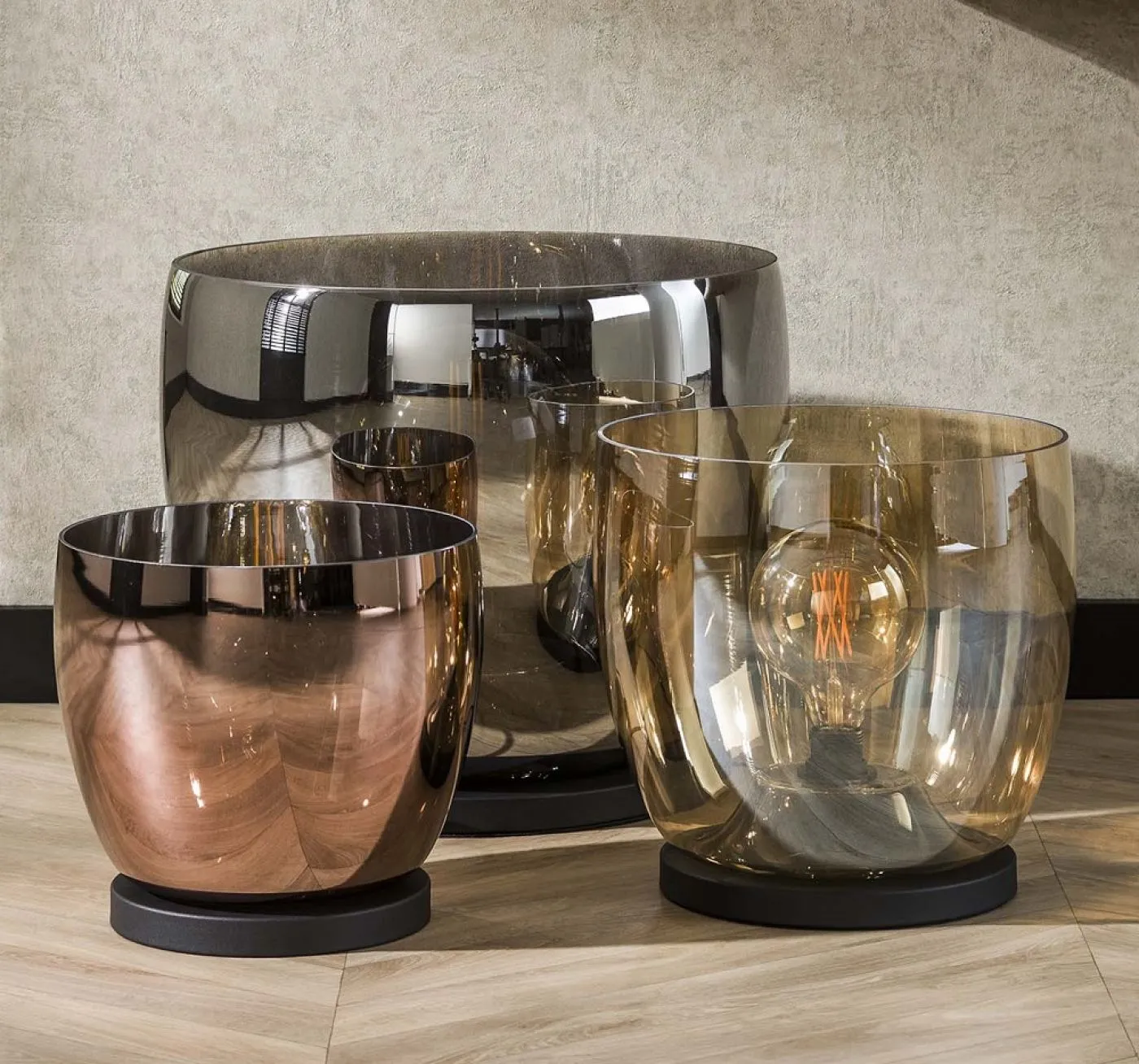 Stehlapme Pad | Glas & Metall | Smoke grau