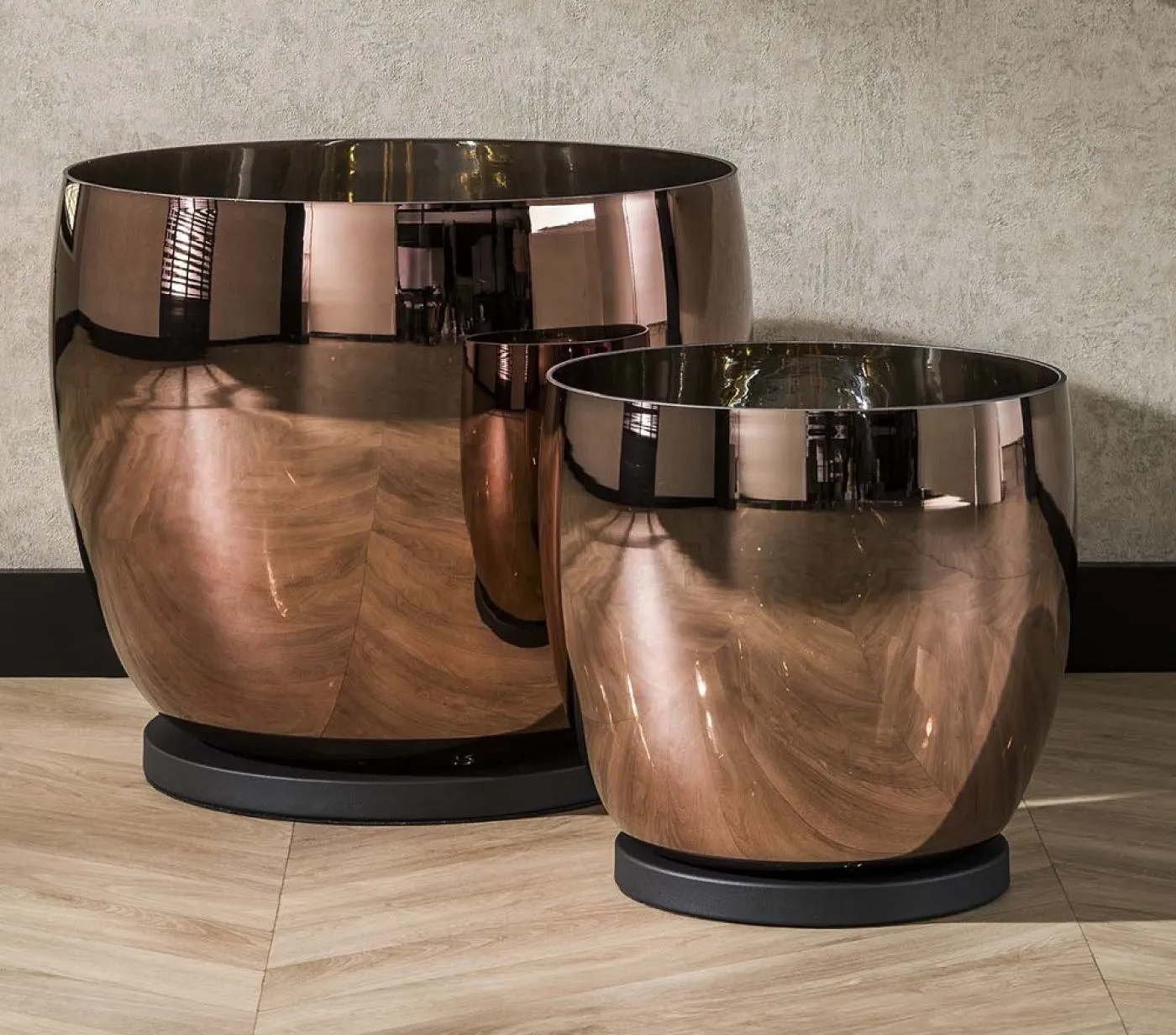 Stehlapme Pad (XL) | Glas & Metall | Kupferfarbe