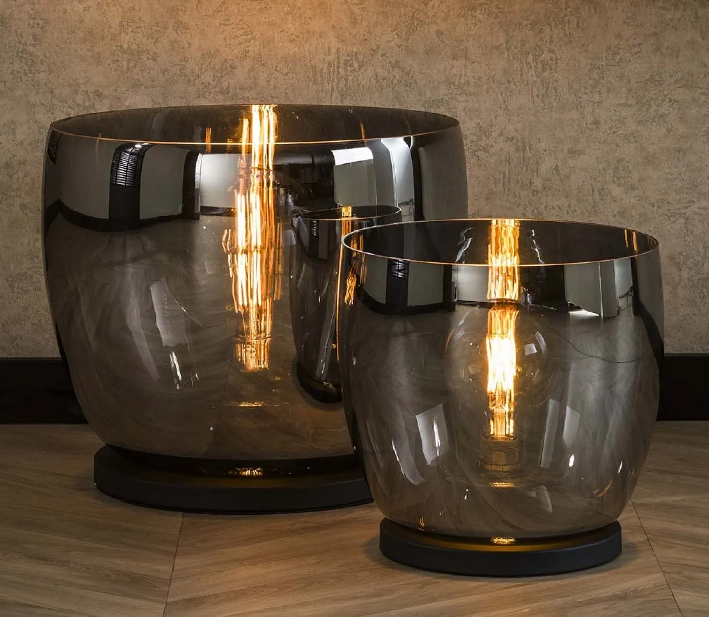 Stehlapme Pad (XL) | Glas & Metall | Smoke grau