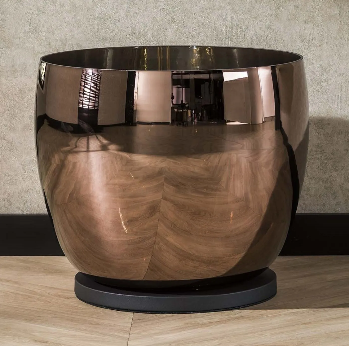 Stehlapme Pad (XXL) | Glas & Metall | Kupferfarbe