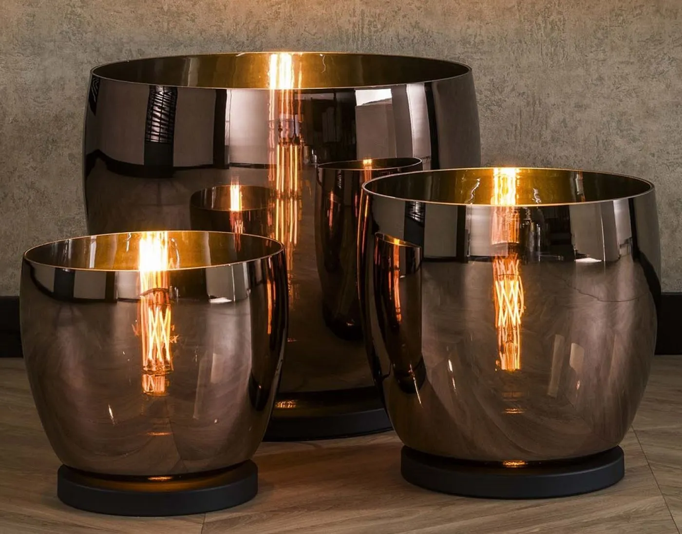 Stehlapme Pad (XXL) | Glas & Metall | Kupferfarbe