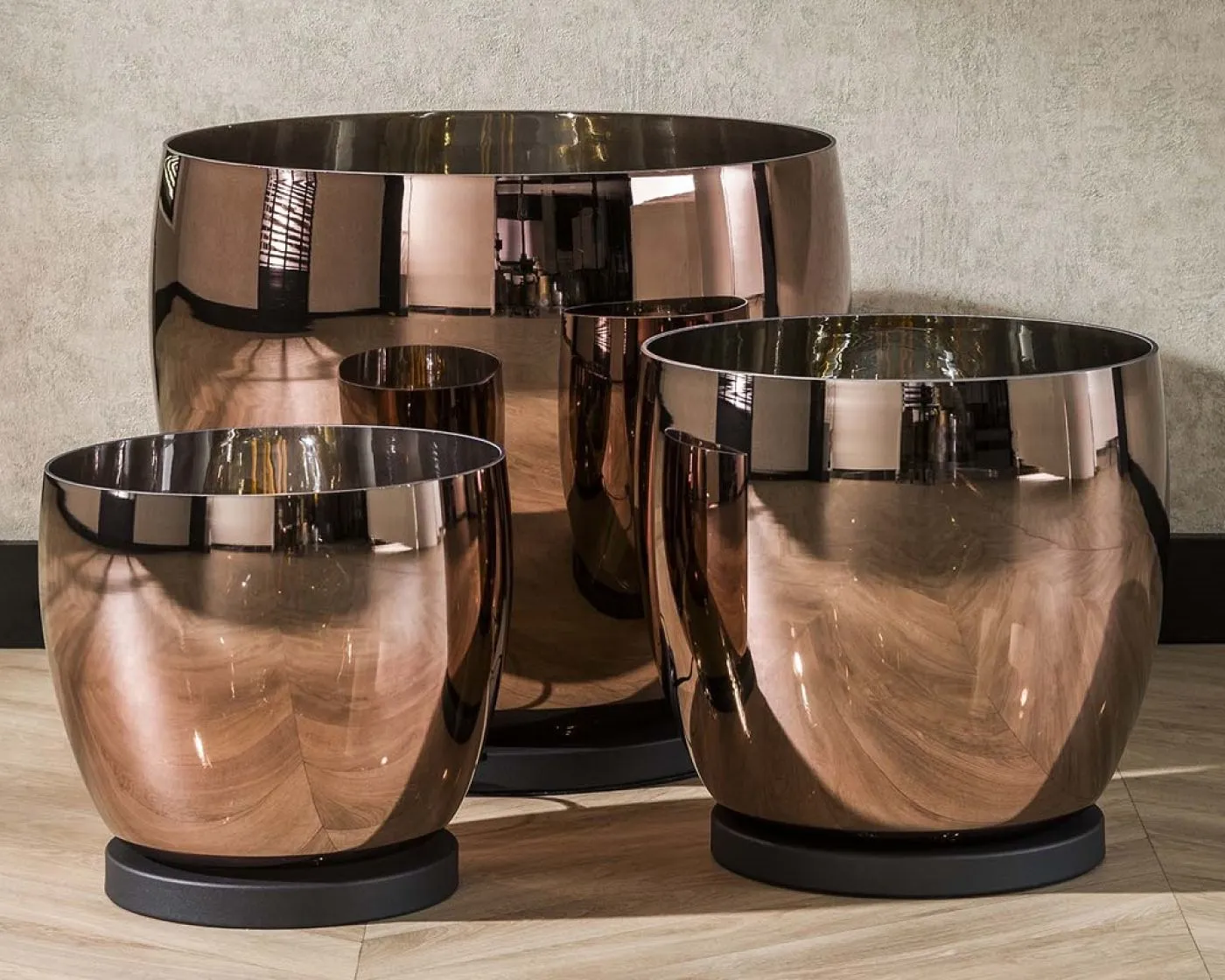 Stehlapme Pad (XXL) | Glas & Metall | Kupferfarbe