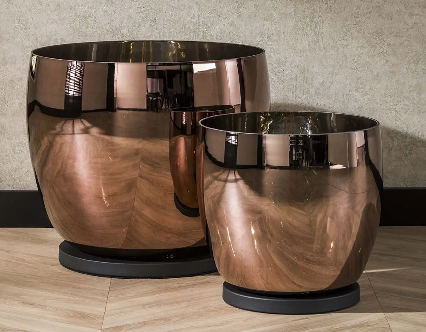 Stehlapme Pad (XXL) | Glas & Metall | Kupferfarbe