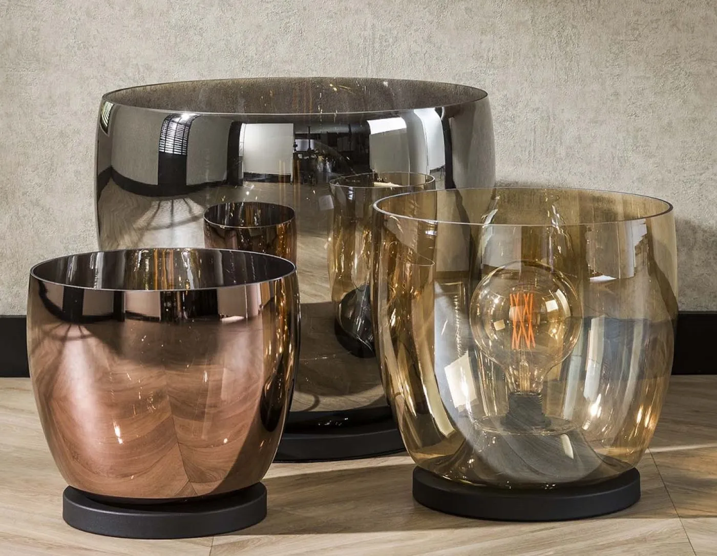 Stehlapme Pad (XXL) | Glas & Metall | Kupferfarbe