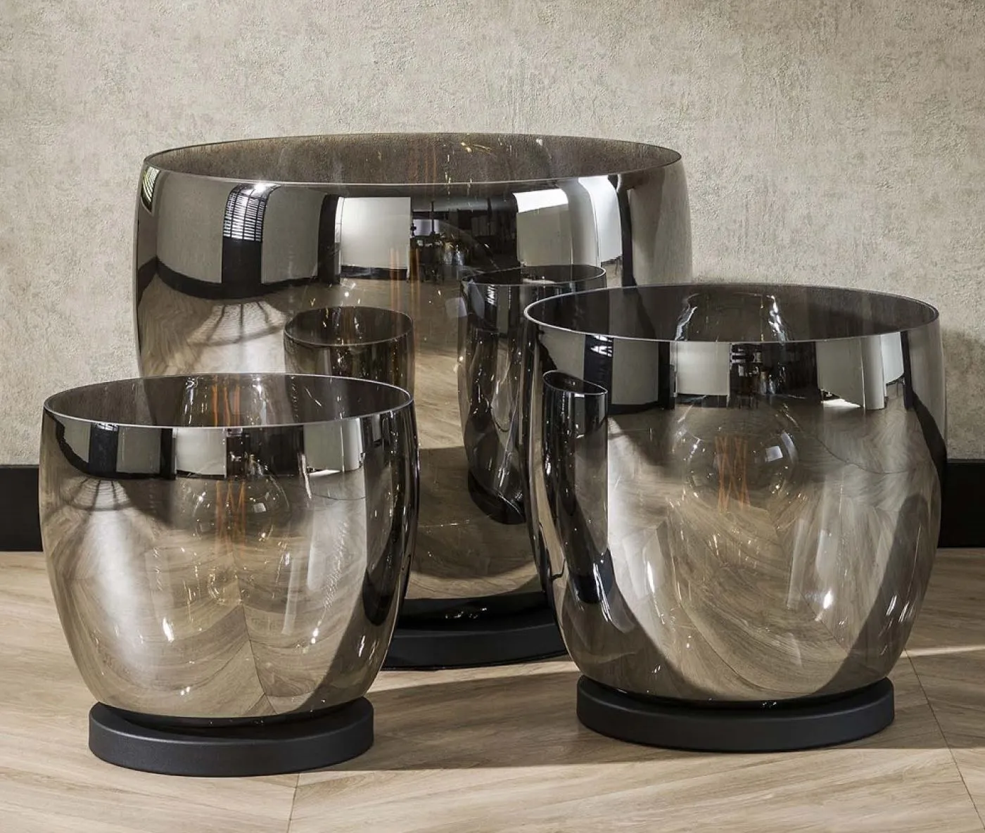 Stehlapme Pad (XXL) | Glas & Metall | Smoke grau