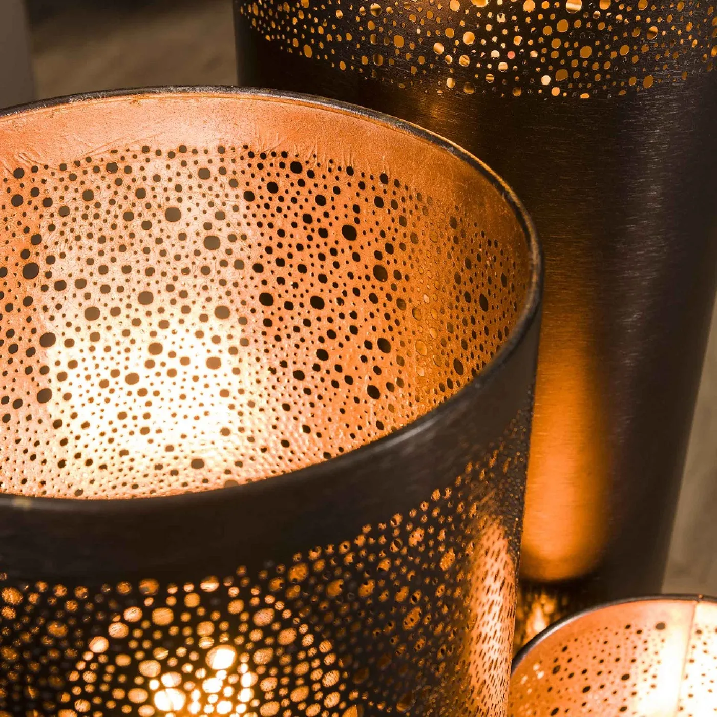 Stehleuchte Birma | Zylinder | schwarz Nickel | 60/90/120 | verschiedene Größen