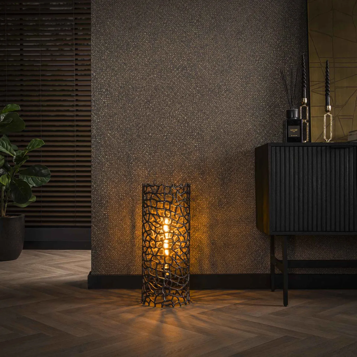 Stehleuchte Orite | Zylinder | schwarz Nikel | 60/90/120 | verschiedene Größen