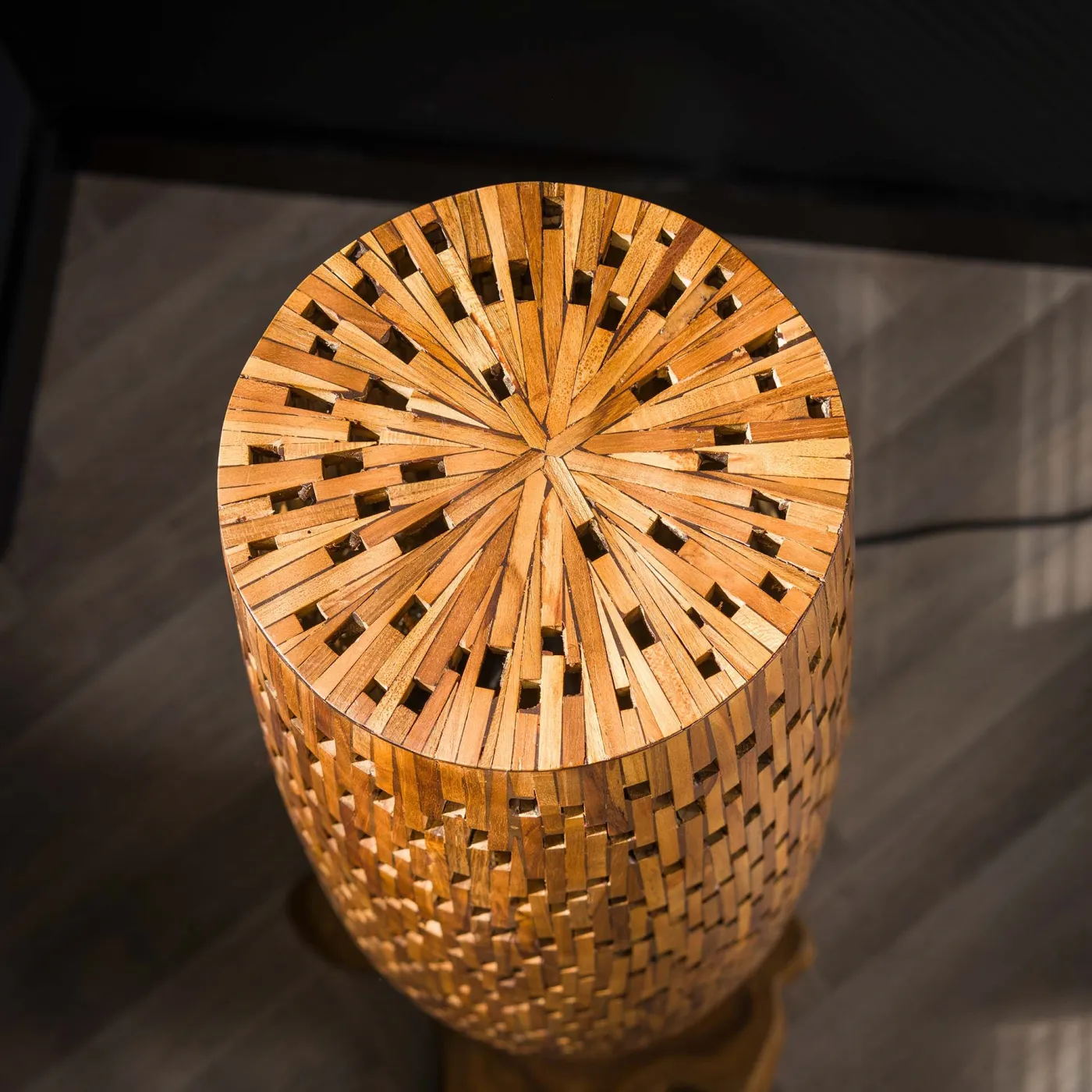 Stehleuchte Peoria | Holzgestell | natur | 40x145