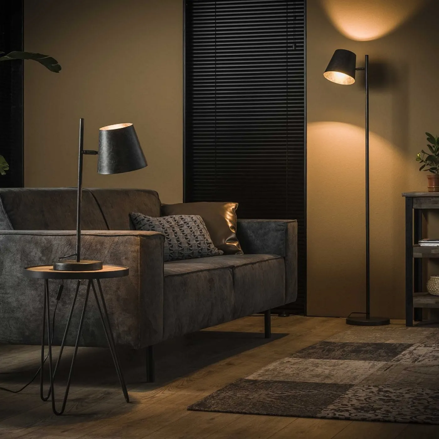 Stehleuchte Sewer | Metall | anthrazit