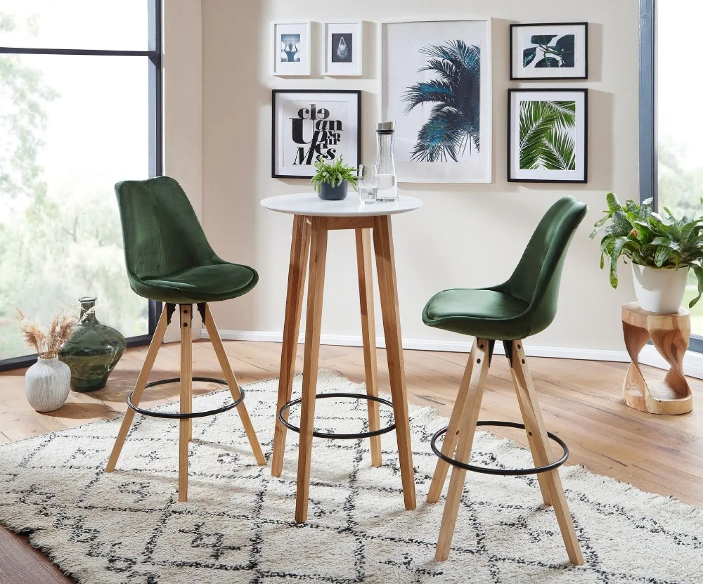 Stehtisch Tawa | braun / weiß | rund | Ø60