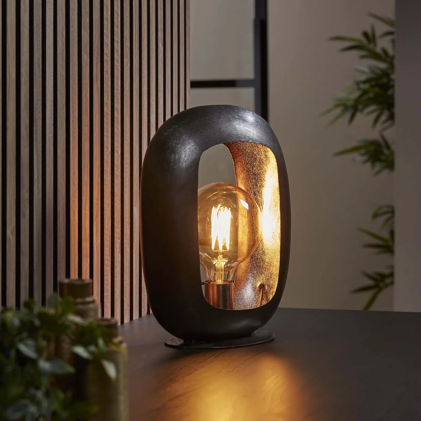Tischlampe Chiyo | 1 Leuchte | Metall | schwarz Nickel | verschiedene Größen