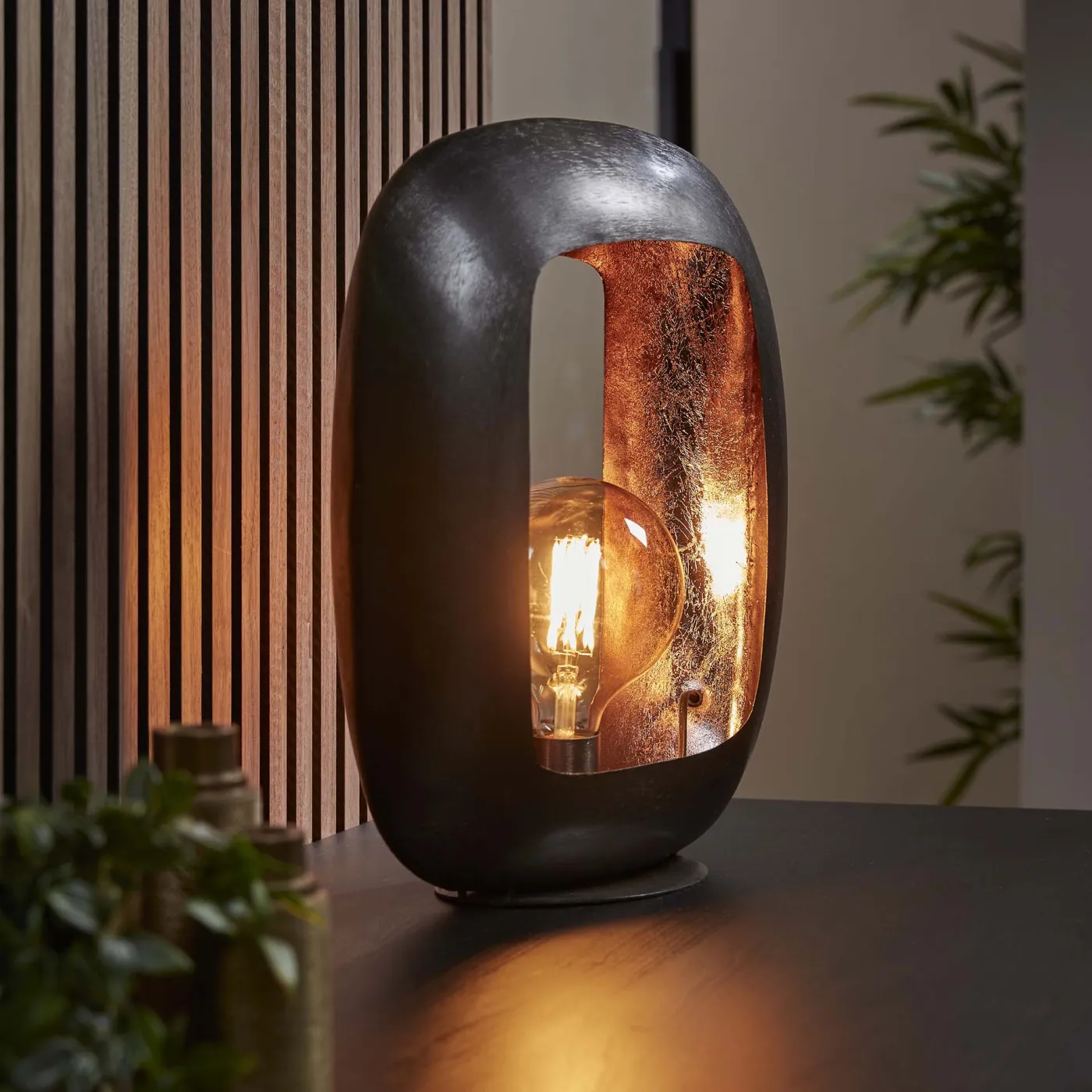 Tischlampe Chiyo | 1 Leuchte | Metall | schwarz Nickel | verschiedene Größen