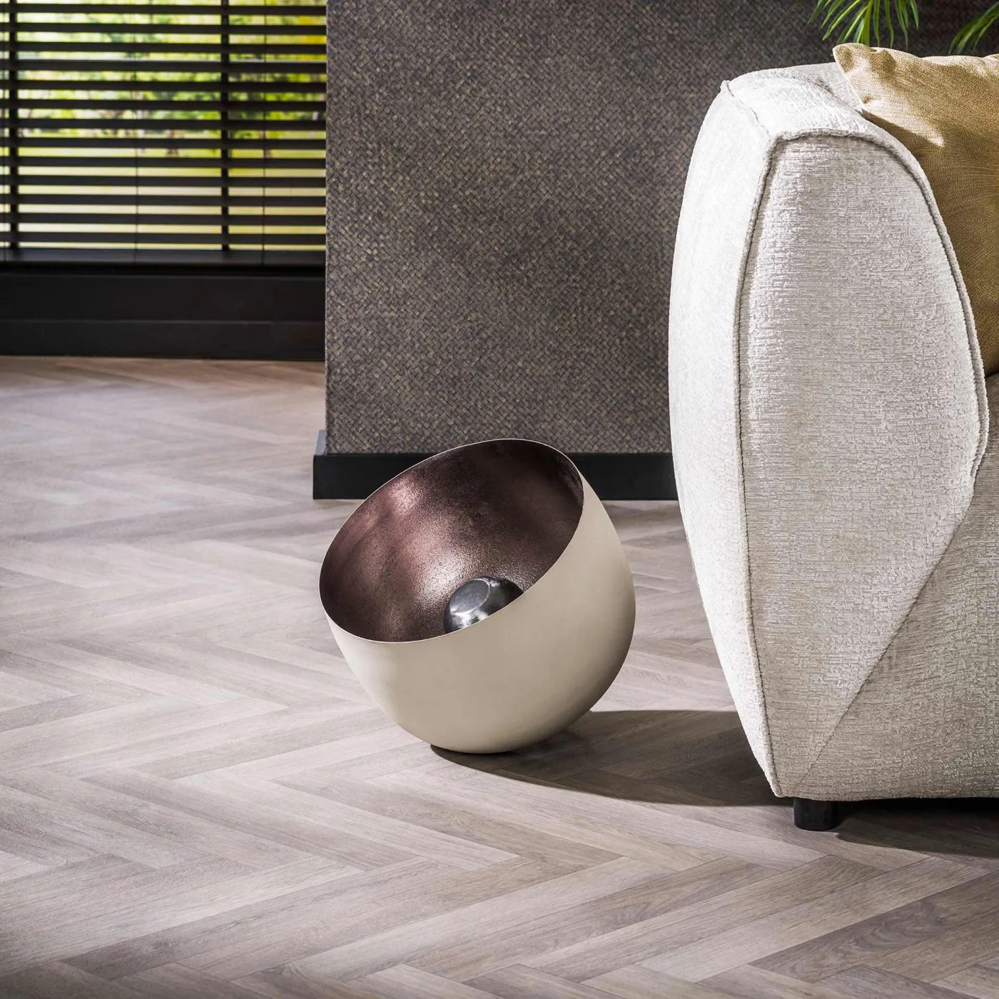 Tischlampe Taiho | Metall | Naturgrau | Ø 36 cm