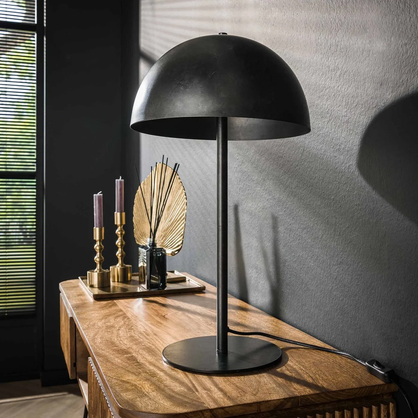 Tischlampe Yata | 2 Leuchten | Metall | Charcoal