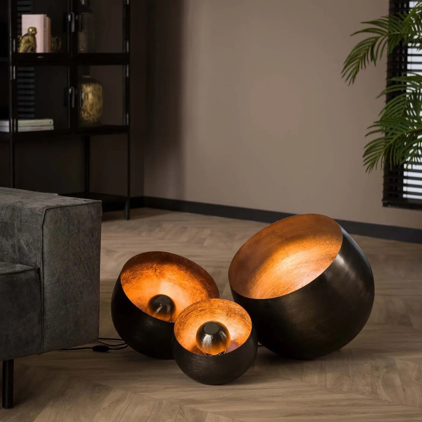 Tischleuchte Seja | Korb | schwarz Nickel | Ø 28/36/50 | verschiedene Größen