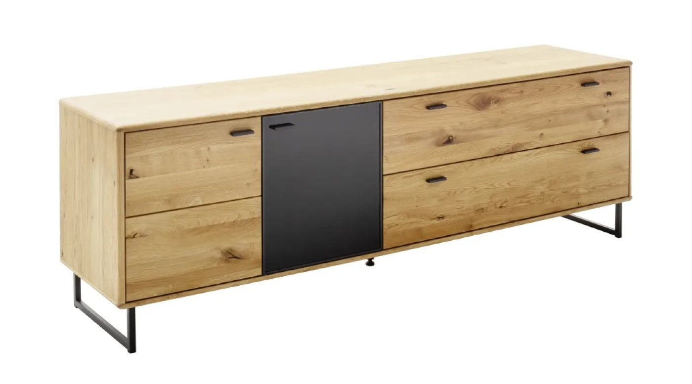 TV-Board Arezzo | Wildeiche / anthrazit | ohne Beleuchtung