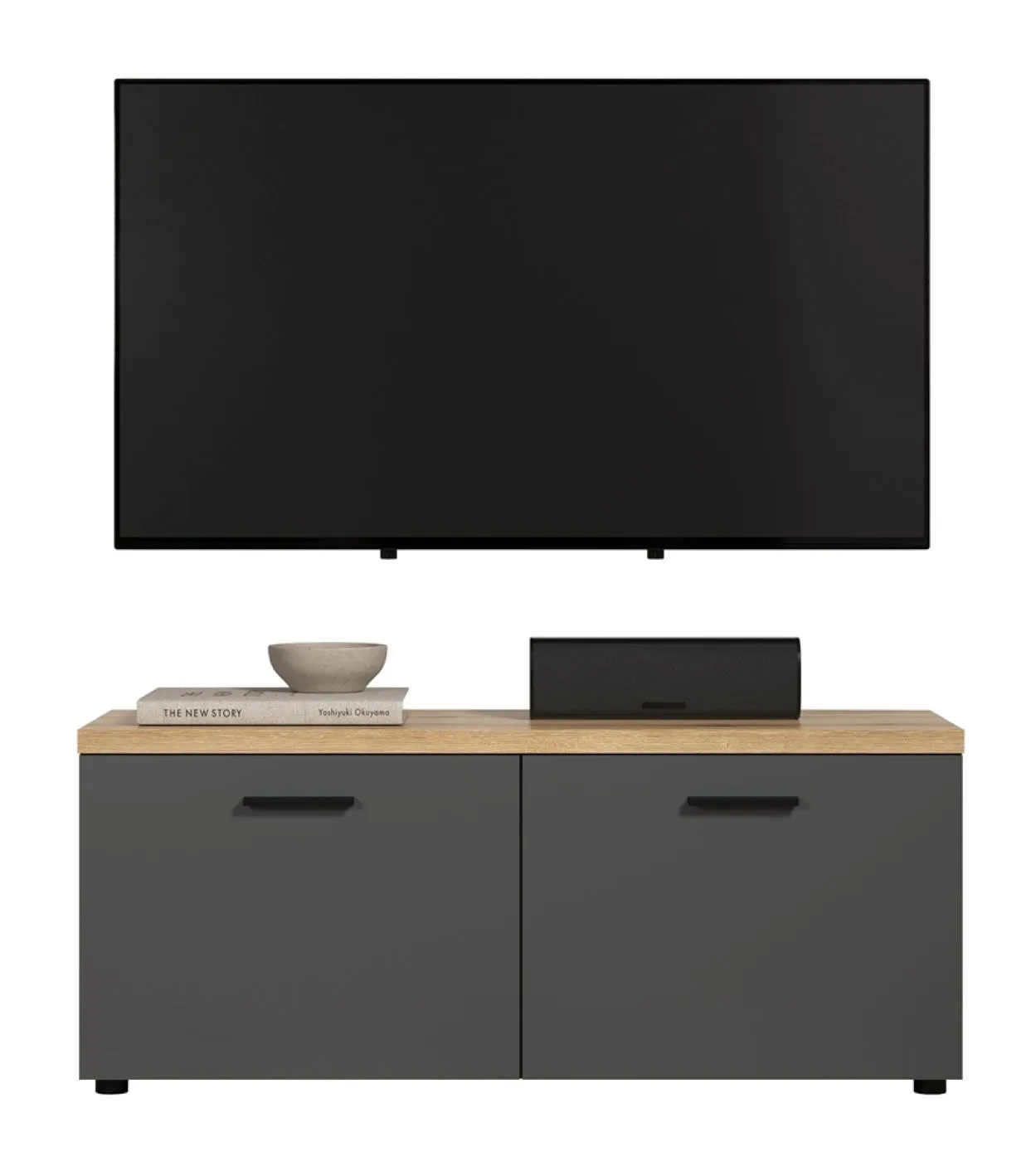 TV-Board Baggio | Anthrazit / Coast Evoke Oak