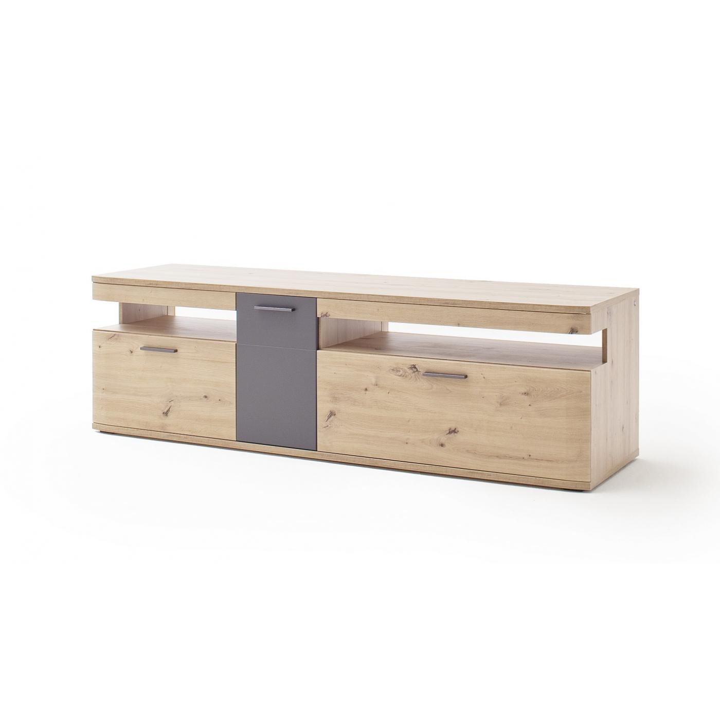 TV-Board Cortona 2 | Balkeneiche / anthrazit