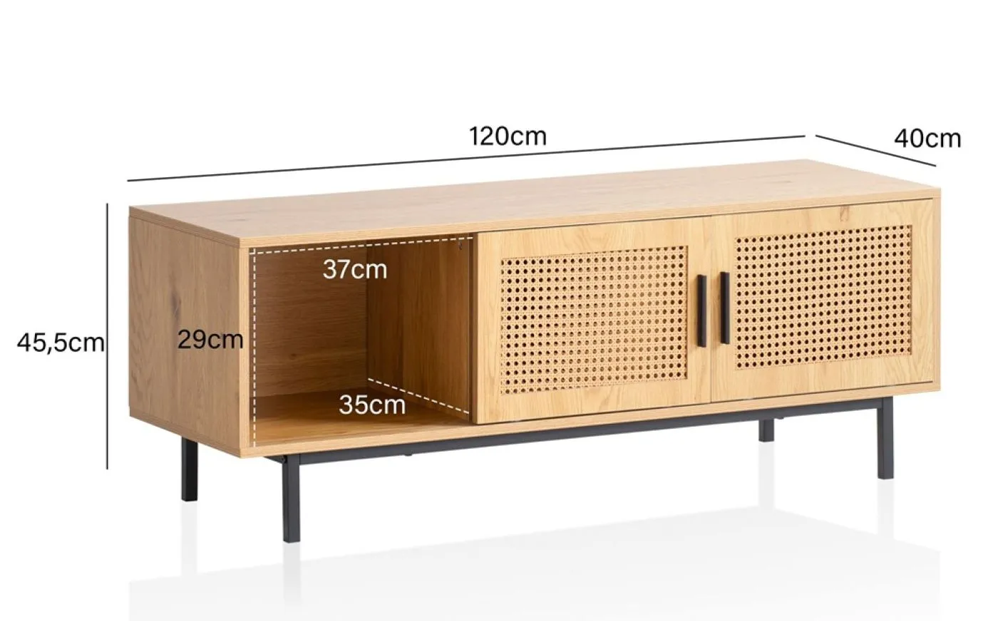 TV-Board French | braun / schwarz