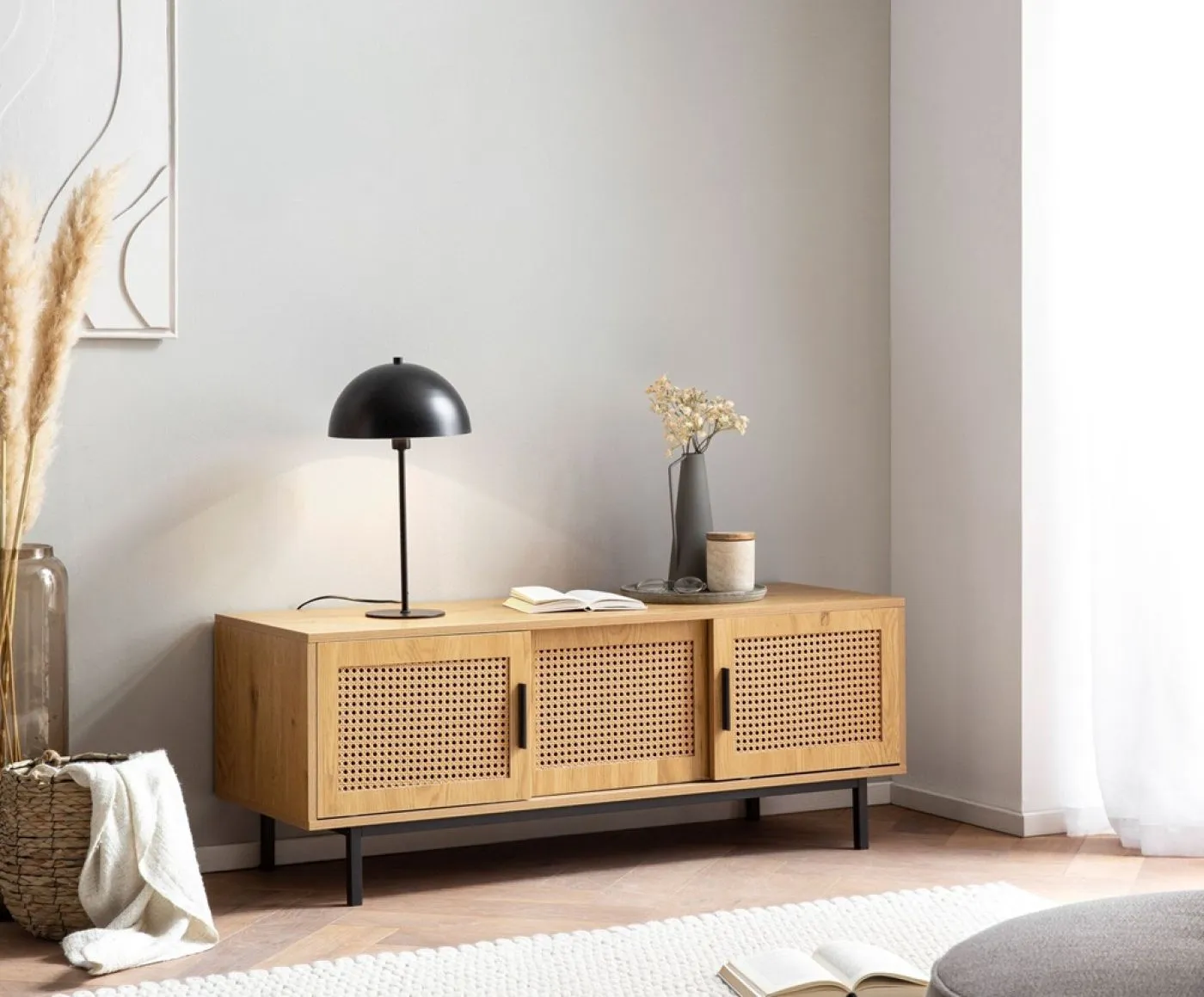 TV-Board French | braun / schwarz