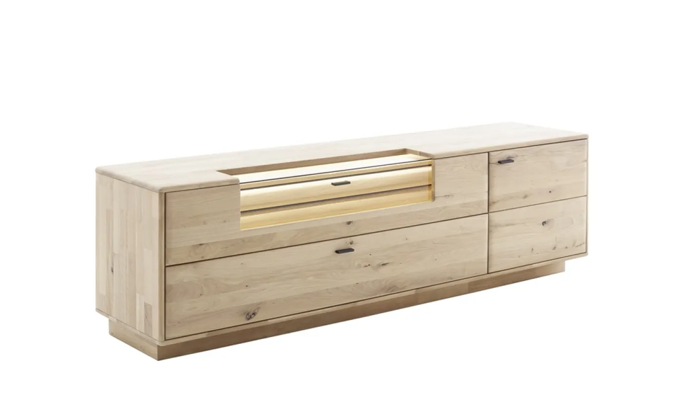 TV-Board Girona | Ast / Balkeneiche | optional LED Beleuchtung