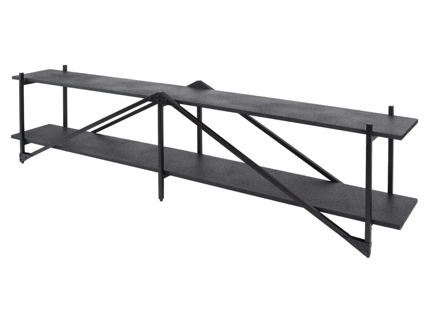 TV-Board Kosta 2 | Metallbeschichtung | dunkelgrau | Metallrahmen