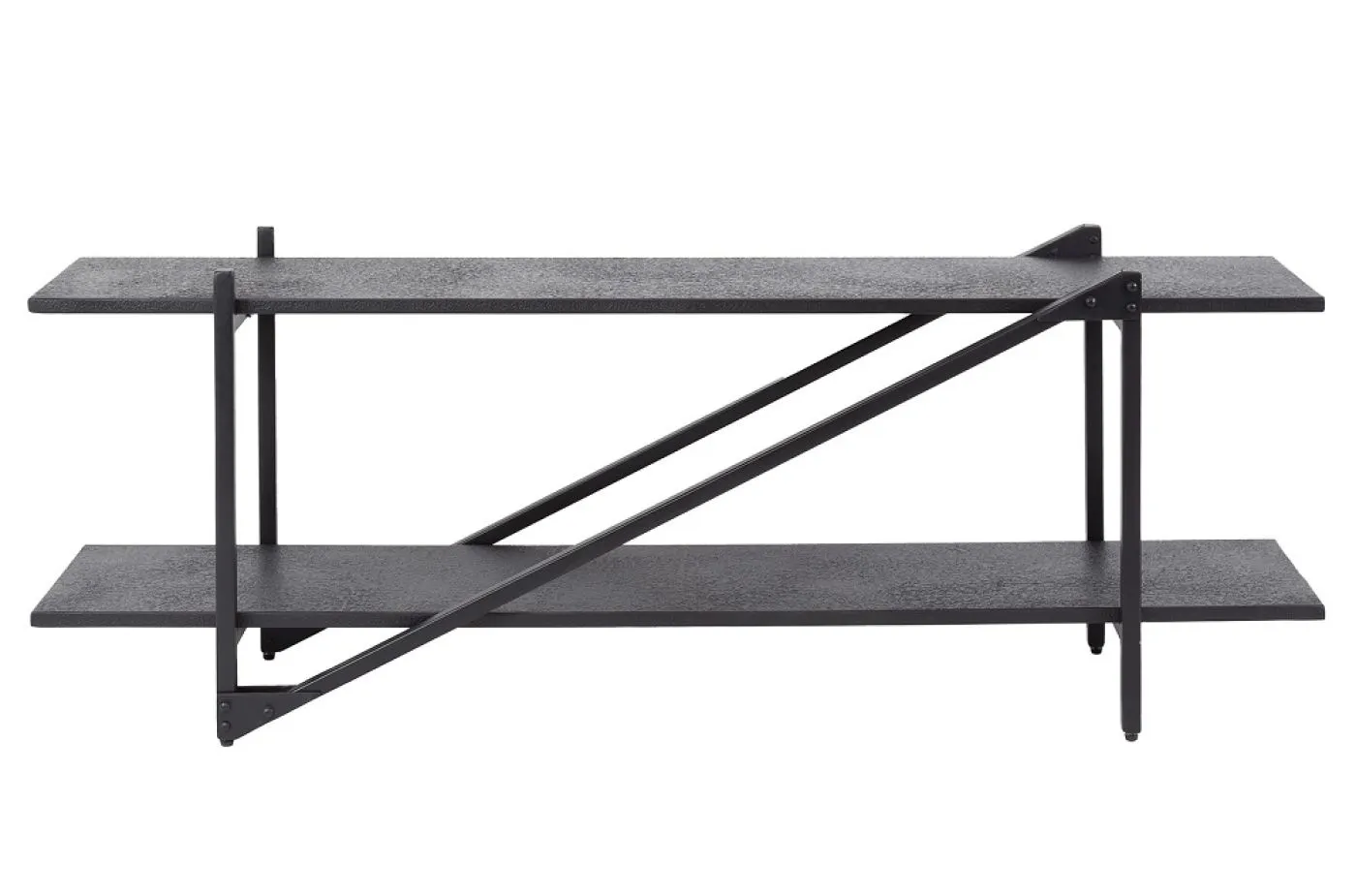 TV-Board Kosta | Metallbeschichtung | dunkelgrau | Metallrahmen