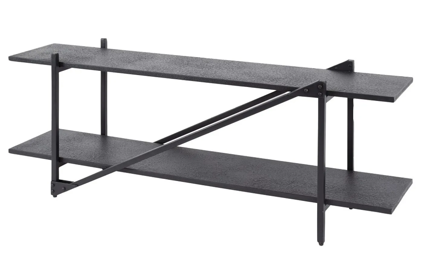 TV-Board Kosta | Metallbeschichtung | dunkelgrau | Metallrahmen