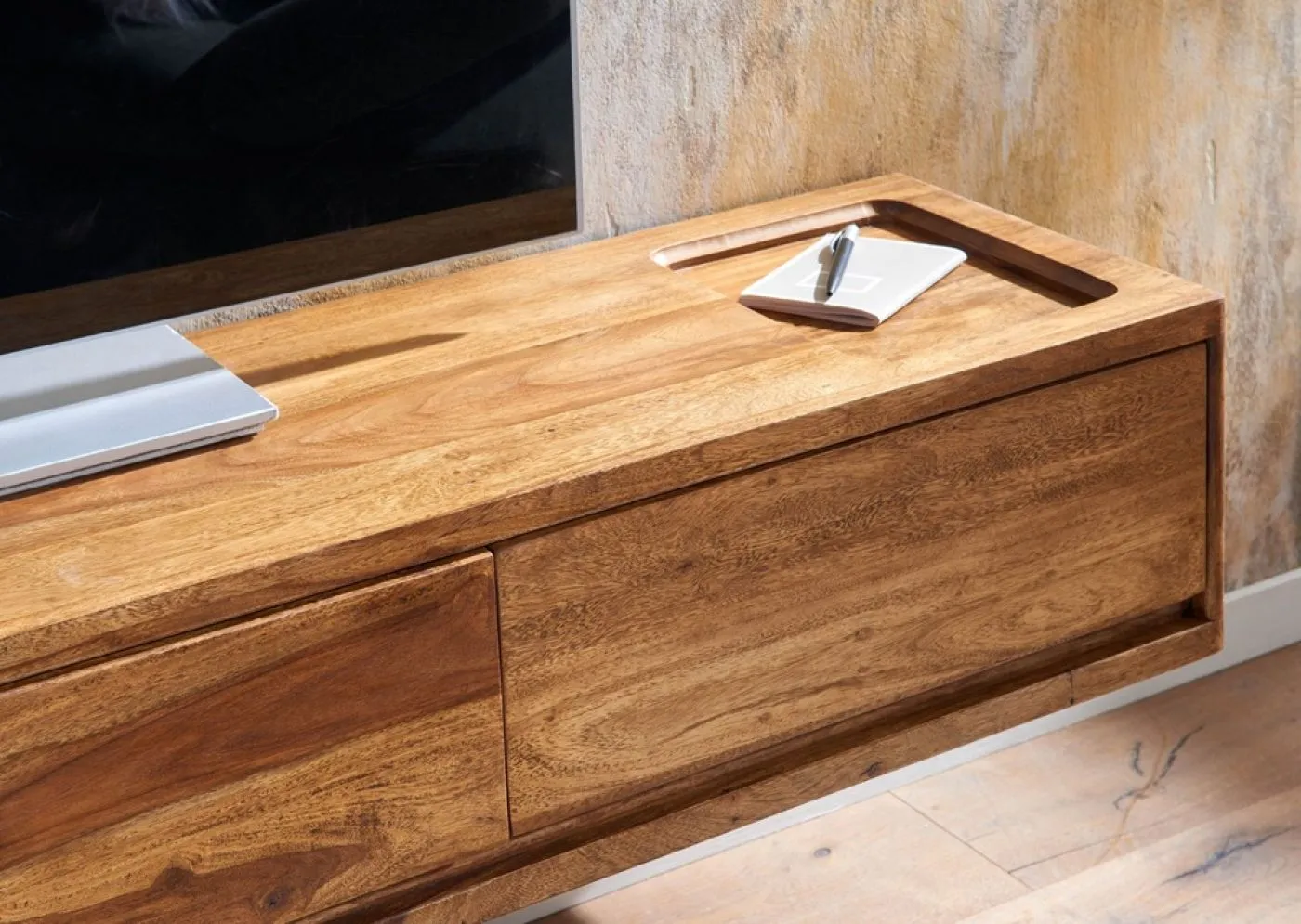 TV-Board Leopo | Sheesham | braun